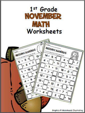November Math Worksheets First Grade - Made By Teachers