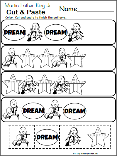 Martin Luther King Jr. Pattern Worksheet | Made By Teachers