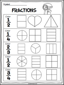Fractions Practice Page - Made By Teachers