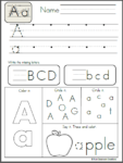 Free Alphabet Letter A Writing Practice. - Made By Teachers