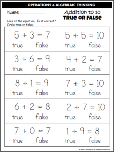 March Math Printables - 1st Grade - Made By Teachers
