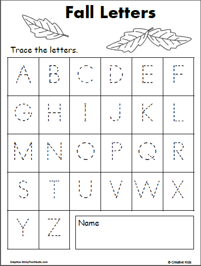 Uppercase Letter Tracing Fall Made By Teachers