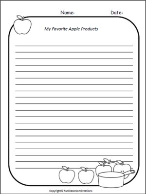 Apple Writing Template | Made By Teachers