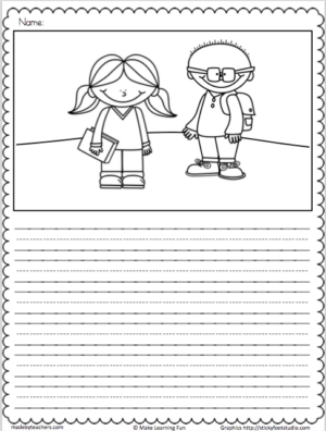 Free Picture Writing Prompt - School Kids | Made By Teachers
