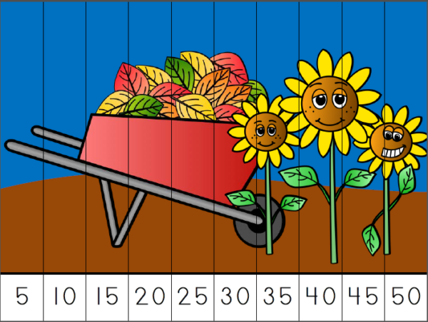 Counting By 5s Fall Math Puzzle - Made By Teachers