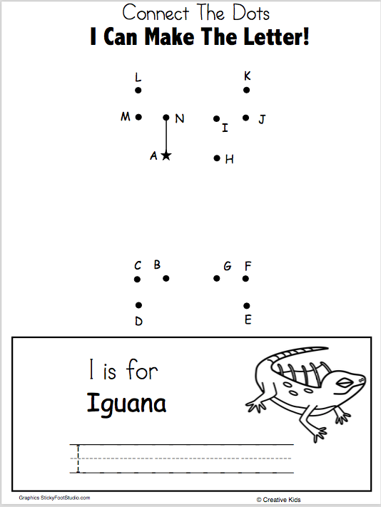 Free Letter I Worksheet And Dot To Dot Made By Teachers