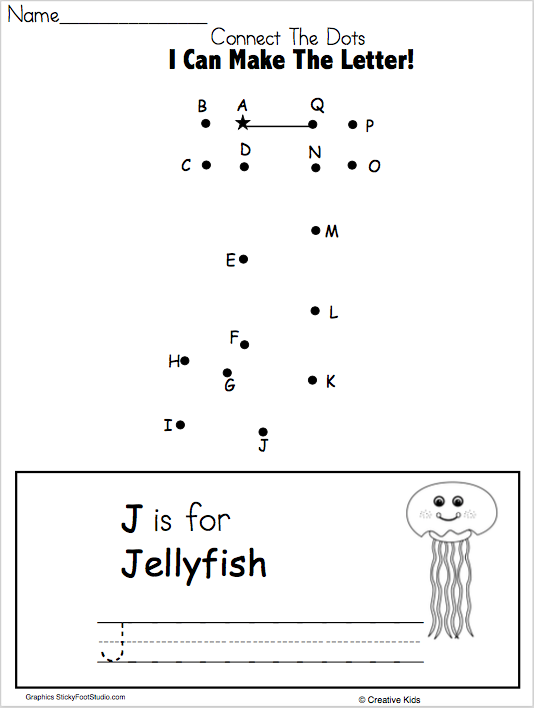 letter j writing and dot to dot for kindergarten and preschool made by teachers