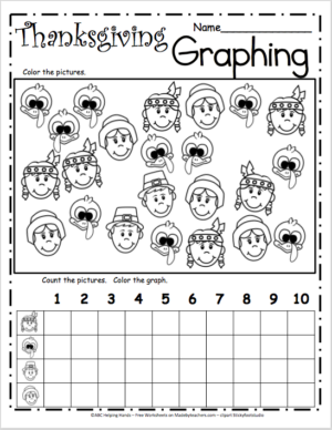 Free Math Graph Worksheet for Thanksgiving - Made By Teachers