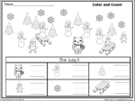 Winter Color and Count Worksheet - Made By Teachers