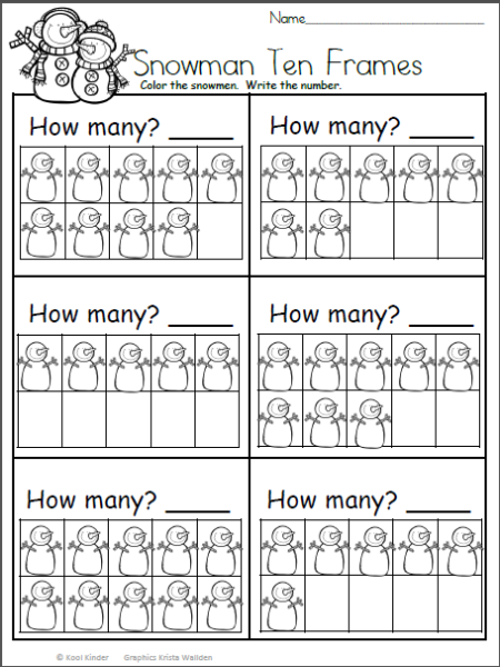 Snowman Winter Numbers Worksheet | Made By Teachers
