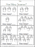 Snowman Counting Worksheet - Made By Teachers