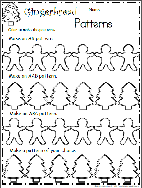 Gingerbread Man Patterns Worksheet | Made By Teachers