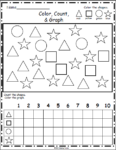 Free Shapes Graph - Color, Count, Graph - Made By Teachers