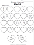Valentine's Day Missing Numbers to 20 - Made By Teachers