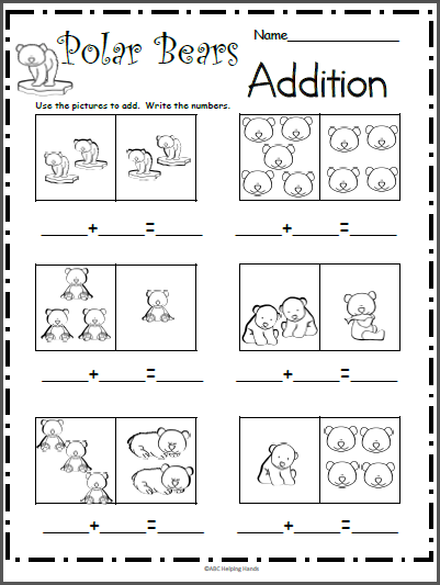 Polar Bears Addition Worksheet | Made By Teachers
