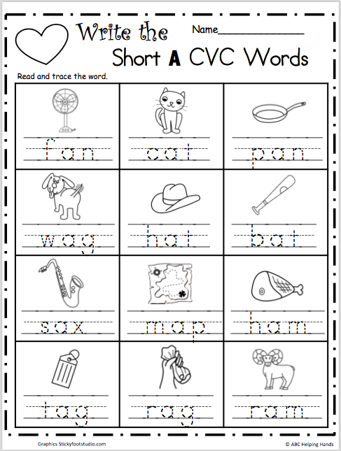 Writing Worksheet - Short A CVC Words | Made By Teachers