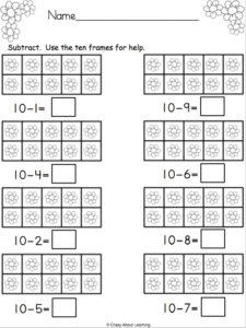 Free Ten Frame Subtraction - Made By Teachers