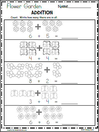 Free Spring Math Addition Worksheet | Made By Teachers