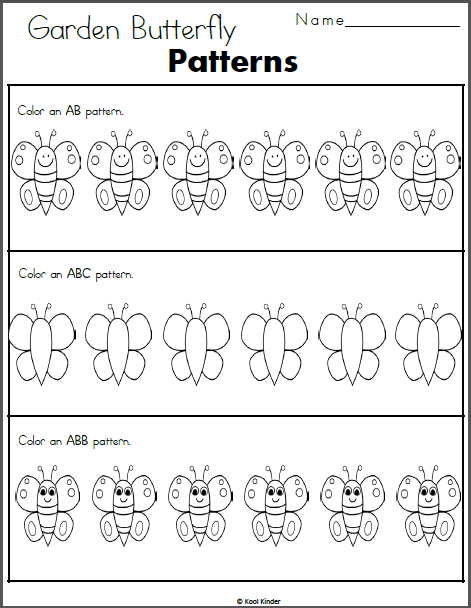 Free Butterfly Patterns Worksheet | Made By Teachers