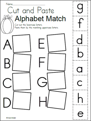 Alphabet Match Worksheet for Fall - Made By Teachers