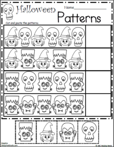 Free Halloween Pattern Worksheets (Cut and Paste) - Made By Teachers