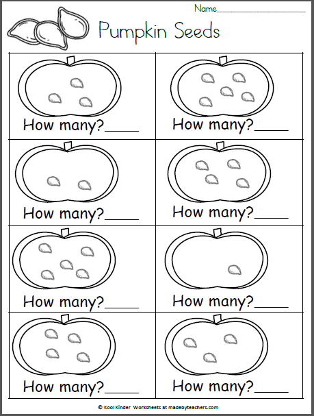 How Many Pumpkin Seeds (0-5) | Made By Teachers