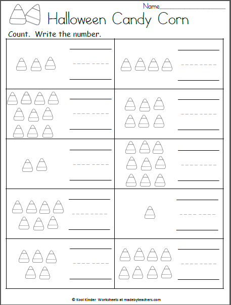Halloween Candy Corn - Write the Number | Made By Teachers