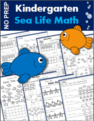 Sea Life Kindergarten No Prep Math Packet - Made By Teachers