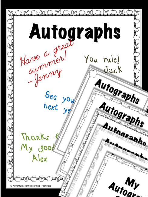 Free Printable Autograph Pages
