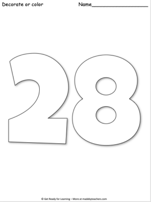 Giant Number 22 Coloring Page - Made By Teachers