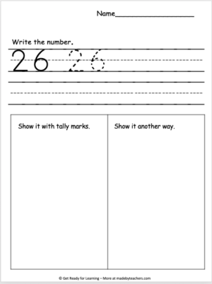 Exploring Number 26 Worksheet | Made By Teachers