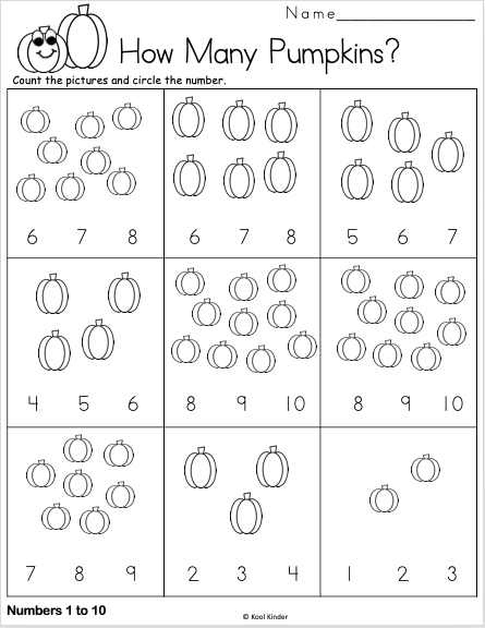 Free Pumpkin Math Worksheet for Kindergarten | Made By Teachers