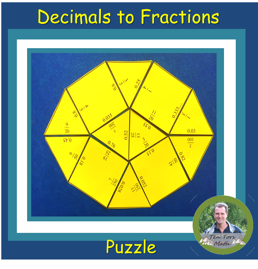 Decimals To Fractions Puzzle Made By Teachers