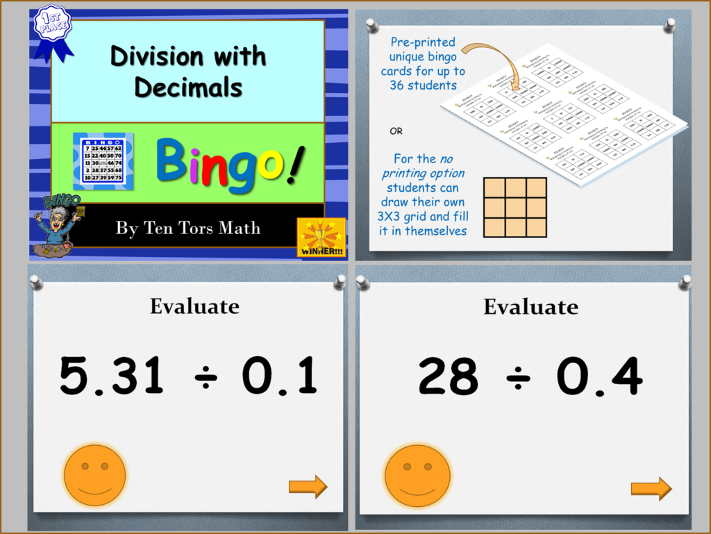 Division by Decimals Game Made By Teachers