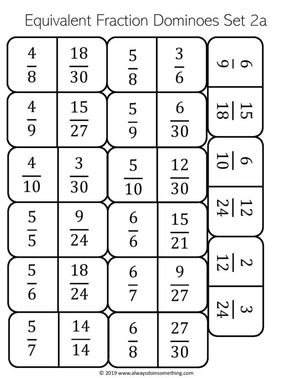 Equivalent Fraction Dominoes | Made By Teachers