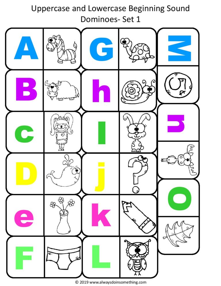 mega alphabet dominoes bundle madebyteachers