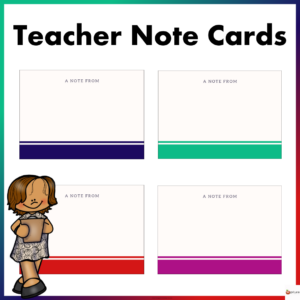 Teacher Note Cards Templates
