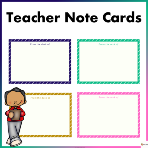 Teacher Note Cards