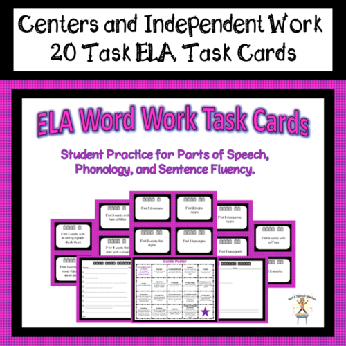 ELA Task Cards | Made By Teachers