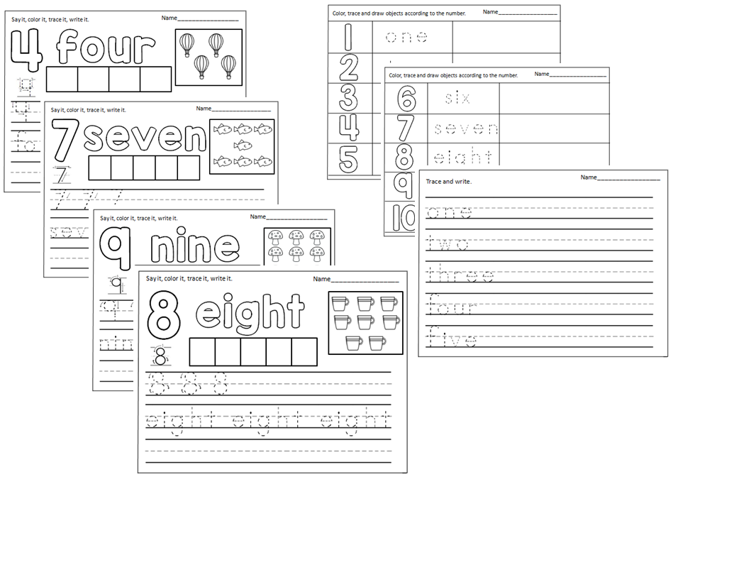 number words worksheets 1 10 madebyteachers