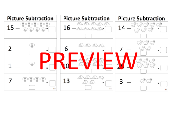 Picture Subtraction Counting Back - Made By Teachers