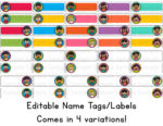 Editable Name Tags/Labels Kids Theme