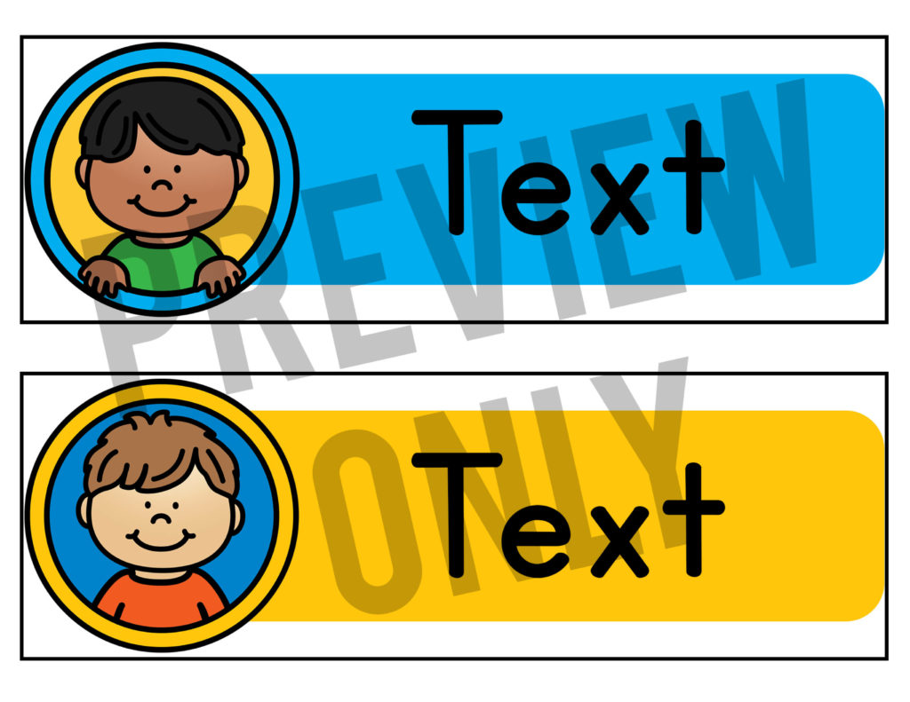 Editable Name Tags Labels Kids Theme Made By Teachers