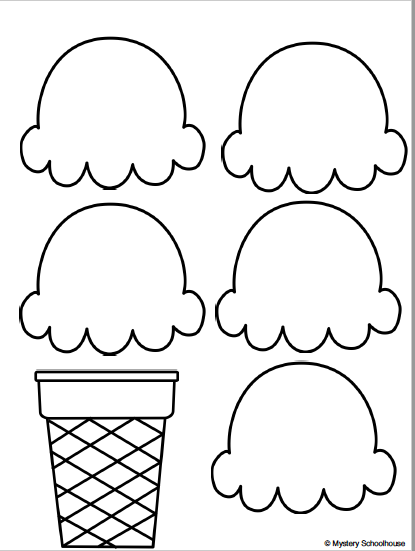 Fun Ice Cream Cone Templates For Crafts Coloring Ice Cream Template 