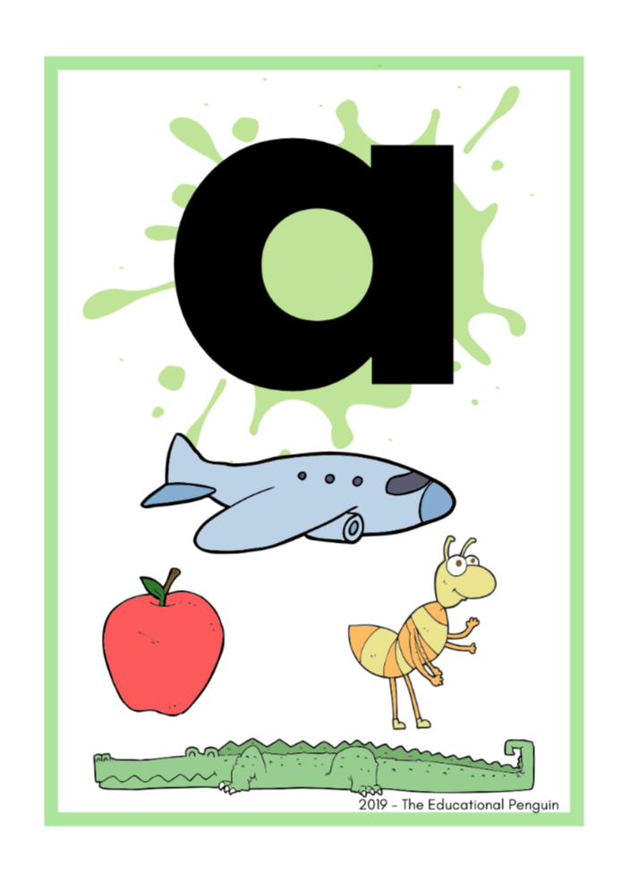 a to z letter flash cards made by teachers