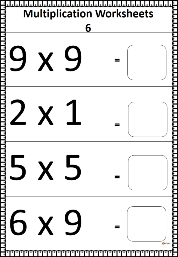 one by one digit multiplication worksheets made by teachers
