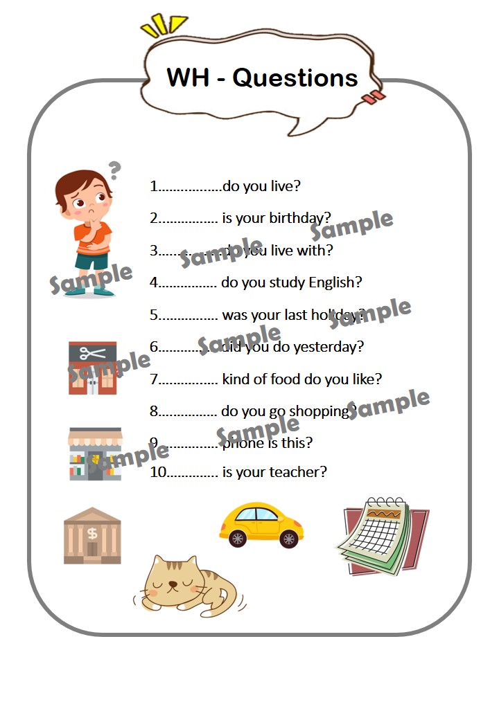 Wh Questions Worksheets For Grade 5 Includes Key Your Home Teacher Wh 