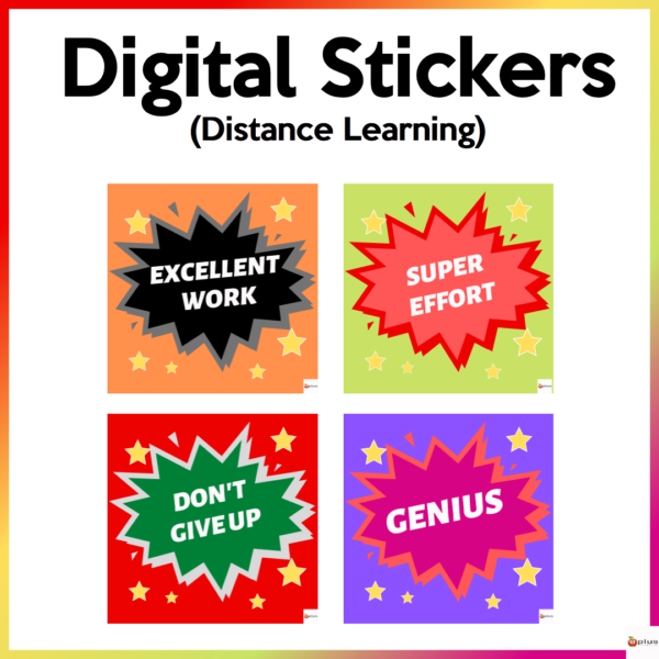 Distance Learning Digital Stickers Made By Teachers