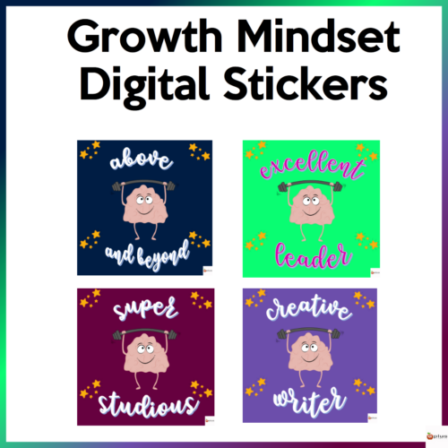 Distance Learning Growth Mindset Digital Stickers | Made By Teachers