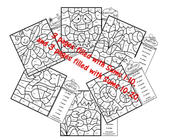 Color by Number Math Facts and Word Families Pond Life Bundle - Made By ...